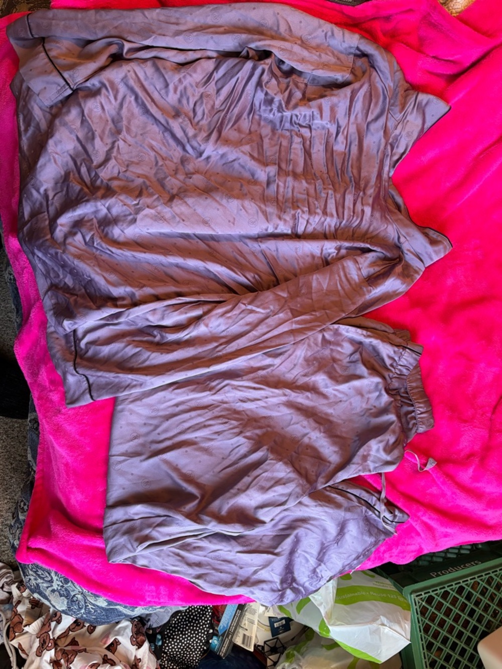 Women's Silky Purple pajamas - Picture 5 of 10